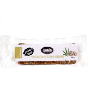 Μπάρα με Κάνναβη Χωρίς Ζάχαρη 60g Soudis