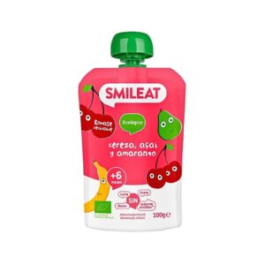 Πουρές Φρούτων Κεράσι-Acai-Αμάρανθος Smileat Bio 100g +6 μηνών